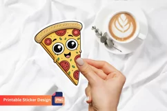 Funny Pizza Sticker, Pizza Lover Gifts, Funny Food Sticker Product Image 1