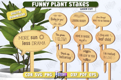 Funny Plant Stakes Laser Cut | Garden Decor | Lawn Stake|CNC Product Image 1