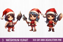 Funny Prehistoric Christmas Clipart Sublimation Product Image 1