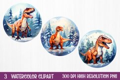 Funny Prehistoric Christmas Clipart Sublimation Product Image 1