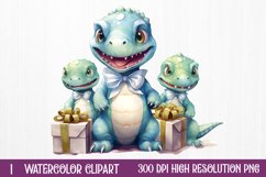 Funny Prehistoric Christmas Clipart Sublimation Product Image 1
