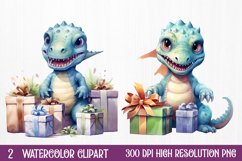 Funny Prehistoric Christmas Clipart Sublimation Product Image 1