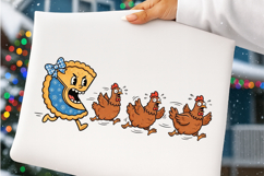 Funny Pumpkin Pie Thanksgiving Fall PNG, Pumpkin Pie Chasing Product Image 3