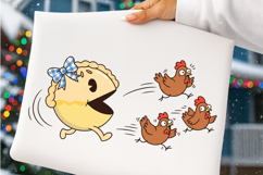Funny Pumpkin Pie Thanksgiving Fall PNG, Pumpkin Pie Chasing Product Image 3