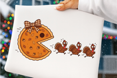 Funny Pumpkin Pie Thanksgiving Fall PNG, Pumpkin Pie Chasing Product Image 5