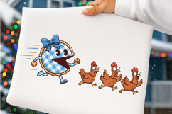 Funny Pumpkin Pie Thanksgiving Fall PNG, Pumpkin Pie Chasing Product Image 6