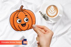 Funny Pumpkin Sticker, Halloween Pumpkin Sticker Product Image 1