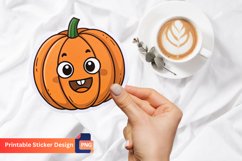 Funny Pumpkin Sticker, Halloween Pumpkin Sticker Product Image 1