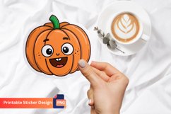 Funny Pumpkin Sticker, Halloween Pumpkin Sticker Product Image 1