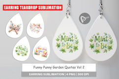 Funny Punny Garden Quotes Earring Product Image 1