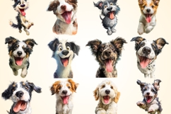 Funny Puppy Dogs Clipart Bundle 40 PNG 4K Transparent BG Product Image 2