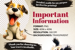 Funny Puppy Dogs Clipart Bundle 40 PNG 4K Transparent BG Product Image 6
