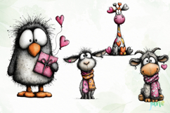 Funny Quirky Animals Valentine Product Image 1