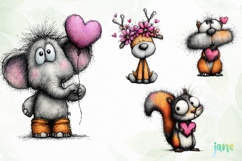 Funny Quirky Animals Valentine Product Image 1