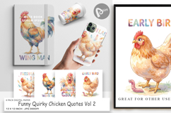 Quirky Chicken Quotes Digital Paper Product Image 1