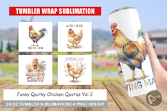 Quirky Chicken Quotes Tumbler Product Image 1
