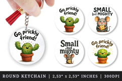 Funny Quote round keychain pintable sublimation design png Product Image 1