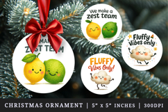 Funny Quote round ornaments sublimation design Product Image 1