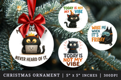 Funny Quote round ornaments sublimation design Product Image 1