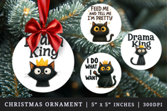 Funny Quote round ornaments sublimation design Product Image 1