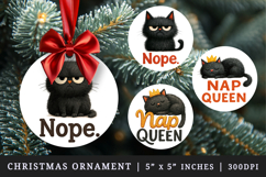 Funny Quote round ornaments sublimation design Product Image 1