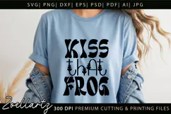 Funny Quote SVG Kiss Frog Funny Sarcastic T-shirt Mug Design Product Image 2