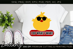 Funny Chick SVG Cut Files Funny Quote SVG Kids Teen T-shirt Product Image 1