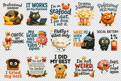Funny Quote clipart printable sublimation bundle png Product Image 3