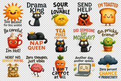 Funny Quote clipart printable sublimation bundle png Product Image 3