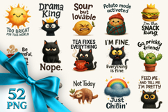 Funny Quote clipart printable sublimation bundle png Product Image 1