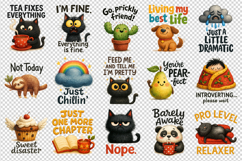 Funny Quote clipart printable sublimation bundle png Product Image 4