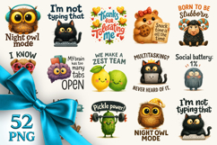 Funny Quote clipart printable sublimation bundle png Product Image 1
