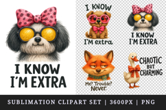 Funny Quote clipart printable sublimation design png Product Image 1