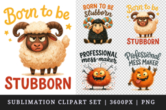 Funny Quote clipart printable sublimation design png Product Image 1