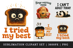 Funny Quote clipart printable sublimation design png Product Image 1