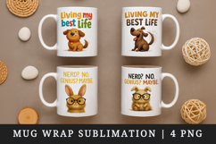 Funny Quote mug wrap printable sublimation design Product Image 1
