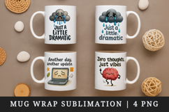 Funny Quote mug wrap printable sublimation design Product Image 1