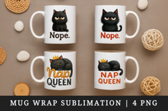 Funny Quote mug wrap printable sublimation design Product Image 1