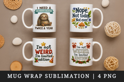 Funny Quote mug wrap printable sublimation design Product Image 1