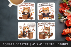 Funny Quote square coaster sublimation, coasters design Product Image 1