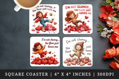 Funny Quote square coaster sublimation, coasters design Product Image 1