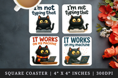 Funny Quote square coaster sublimation, coasters design Product Image 1