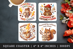 Funny Quote square coaster sublimation, coasters design Product Image 1