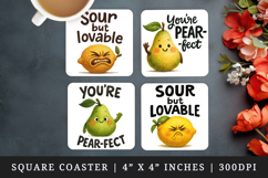 Funny Quote square coaster sublimation, coasters design Product Image 1