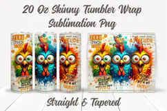 Funny Chickens Tumbler Wrap, Rooster Tumbler, Sarcastic PNG Product Image 2