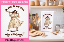 Funny Quotes Kitchen Towel Sublimation Design PNG Product Image 1