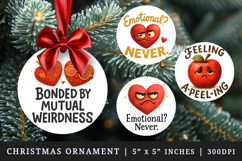 Funny Quotes round ornaments sublimation design Product Image 1