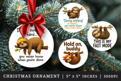 Funny Quotes round ornaments sublimation design Product Image 1