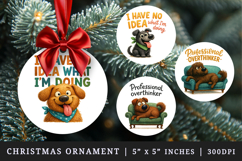Funny Quotes round ornaments sublimation design Product Image 1