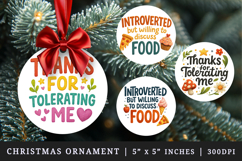 Funny Quotes round ornaments sublimation design Product Image 1